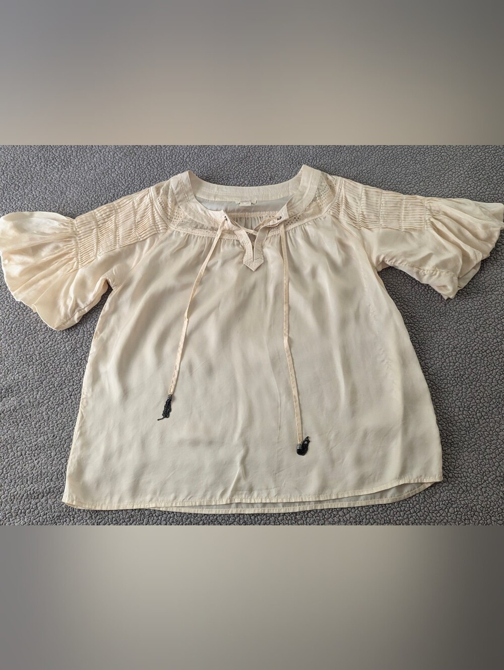 Sundance Satiny Tasseled Blouse